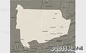 Shaded Relief 3D Map of Panda, darken