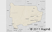 Shaded Relief 3D Map of Panda, desaturated