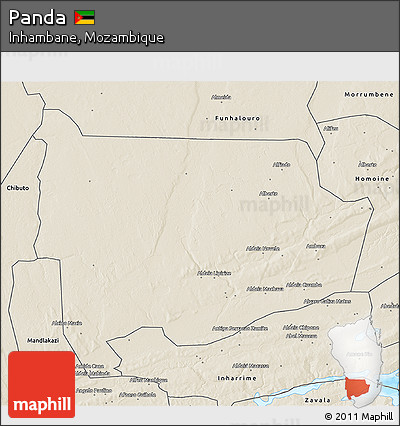 Shaded Relief 3D Map of Panda