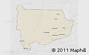 Shaded Relief 3D Map of Panda, lighten, desaturated