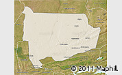 Shaded Relief 3D Map of Panda, satellite outside