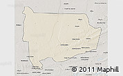Shaded Relief 3D Map of Panda, semi-desaturated