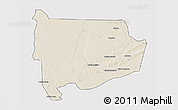 Shaded Relief 3D Map of Panda, single color outside