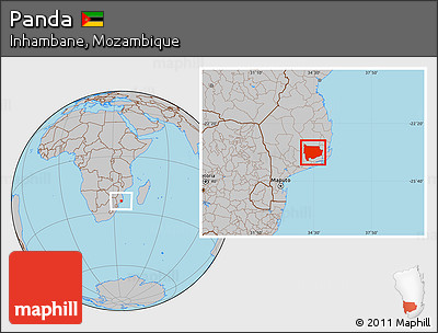 Gray Location Map of Panda