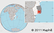 Gray Location Map of Panda, highlighted country, highlighted parent region