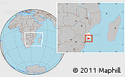 Gray Location Map of Panda, highlighted parent region, within the entire country