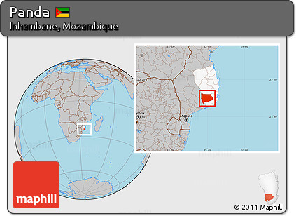 Gray Location Map of Panda, highlighted parent region
