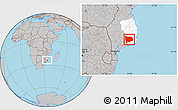 Gray Location Map of Panda, highlighted parent region