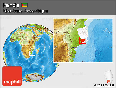 Physical Location Map of Panda, highlighted parent region