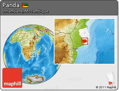 Physical Location Map of Panda, highlighted parent region