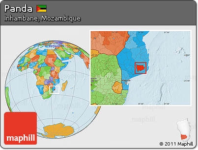 Political Location Map of Panda