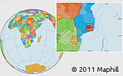 Political Location Map of Panda