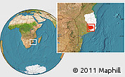 Satellite Location Map of Panda, highlighted parent region