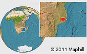 Satellite Location Map of Panda