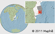 Savanna Style Location Map of Panda, highlighted country, highlighted parent region, hill shading