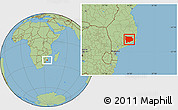 Savanna Style Location Map of Panda