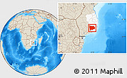 Shaded Relief Location Map of Panda, highlighted parent region