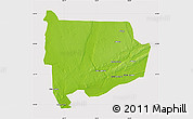 Physical Map of Panda, cropped outside