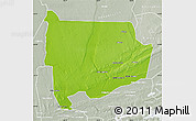 Physical Map of Panda, lighten, semi-desaturated