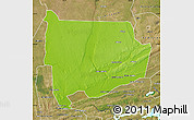 Physical Map of Panda, satellite outside
