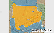 Political Map of Panda, semi-desaturated
