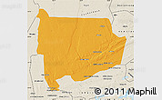 Political Map of Panda, shaded relief outside