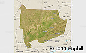 Satellite Map of Panda, shaded relief outside