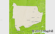 Shaded Relief Map of Panda, physical outside