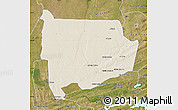 Shaded Relief Map of Panda, satellite outside