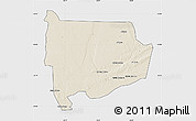Shaded Relief Map of Panda, single color outside
