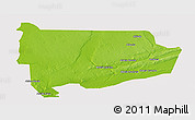 Physical Panoramic Map of Panda, cropped outside