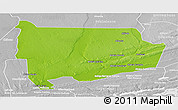 Physical Panoramic Map of Panda, lighten, desaturated