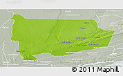 Physical Panoramic Map of Panda, lighten, semi-desaturated