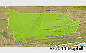 Physical Panoramic Map of Panda, satellite outside