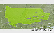 Physical Panoramic Map of Panda, semi-desaturated