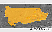 Political Panoramic Map of Panda, darken, desaturated