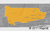 Political Panoramic Map of Panda, desaturated