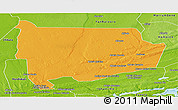 Political Panoramic Map of Panda, physical outside