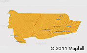 Political Panoramic Map of Panda, single color outside