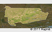 Satellite Panoramic Map of Panda, darken