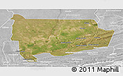 Satellite Panoramic Map of Panda, lighten, desaturated