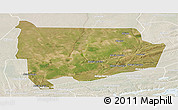 Satellite Panoramic Map of Panda, lighten