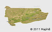 Satellite Panoramic Map of Panda, single color outside