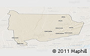 Shaded Relief Panoramic Map of Panda, lighten