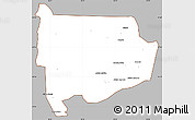Gray Simple Map of Panda, cropped outside