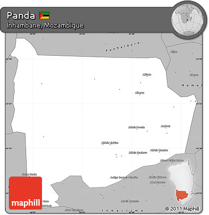 Gray Simple Map of Panda