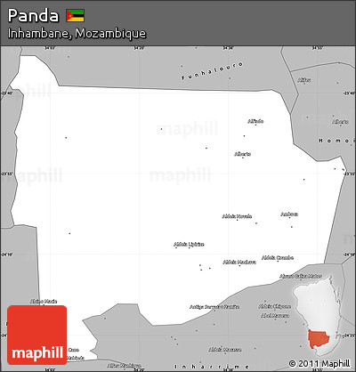 Gray Simple Map of Panda