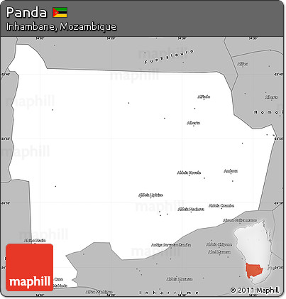 Gray Simple Map of Panda