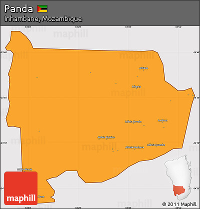Political Simple Map of Panda, cropped outside