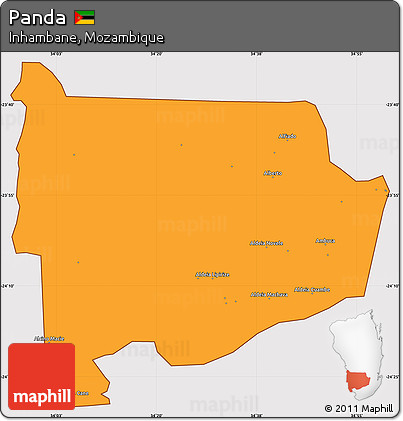 Political Simple Map of Panda, cropped outside